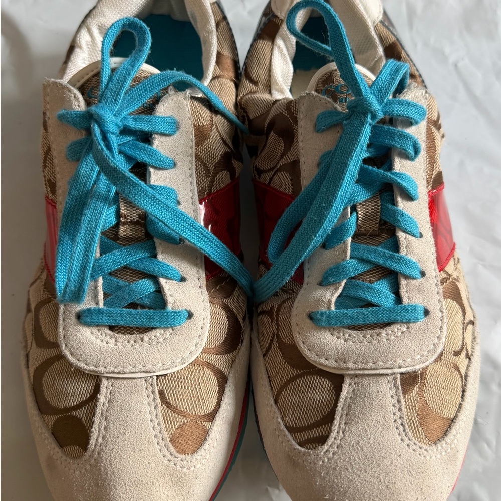 Coach White and Blue Sneakers - Picture 7 of 7